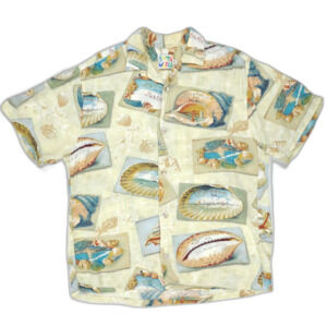 JAMS WORLD Souvenir Button Down Shirt Resort Boho Surfer VSCO Frat Hawaiian Y2k